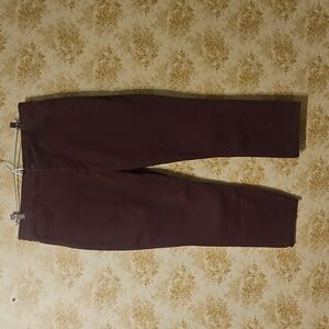 Bandolino cropped pants size 12 burgundy